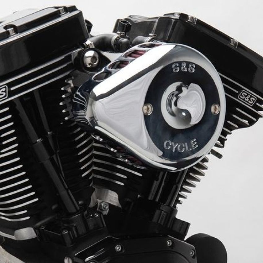 S&S Cycle 170-0449 91-06 XL w/ Stock CV Carb Chrome Mini Teardrop Stealth Air Cleaner Kit