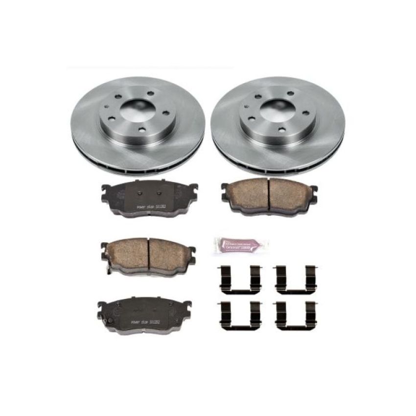 PowerStop KOE5169 OE Stock Replacement Low-Dust Ceramic Brake Pad and Rotor Kit