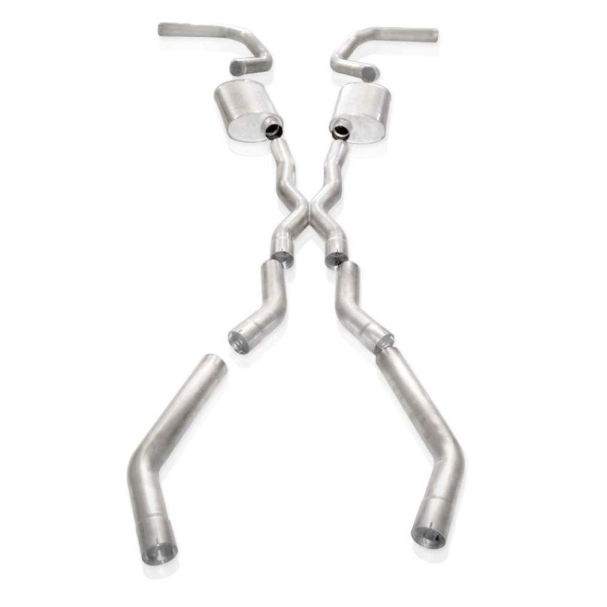 Stainless Works CA679LSD Chevy Camaro 1967-69 Exhaust 3in Stainless with X-Pipe