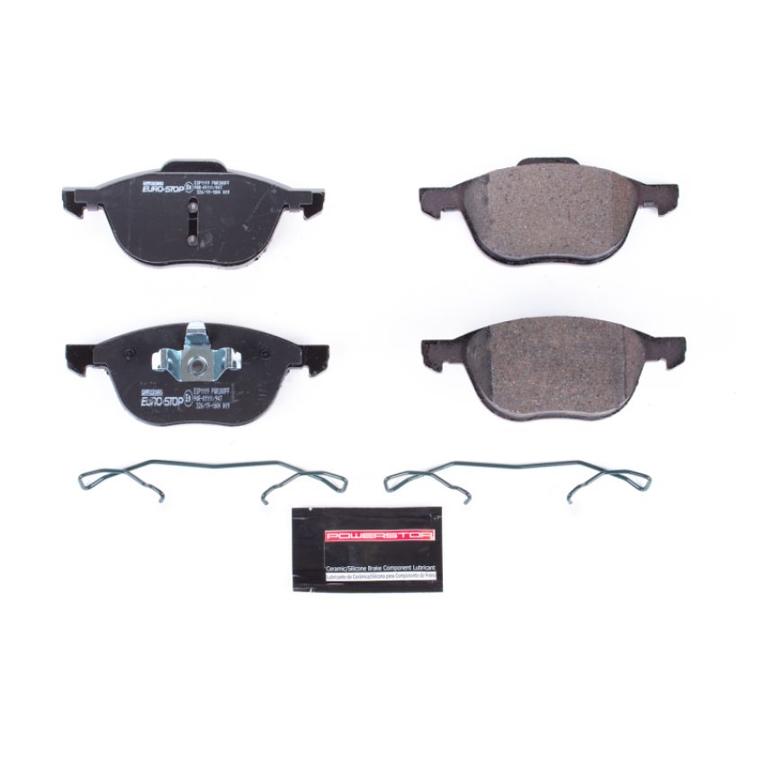 PowerStop ESP1119 EuroStop ECE-R90 Certified Brake Pad Set