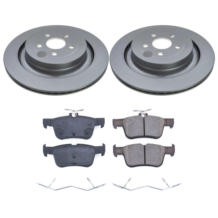 PowerStop CRK9211 Genuine Geomet Coated Rotor and Low-Dust Ceramic Brake Pad Kit