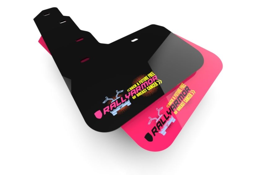 Rally Armor MF12-BCE24-BLK-PK Universal Black Mud Flap BCE Logo