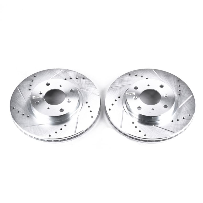 PowerStop JBR707XPR PowerStop Evolution Performance Drilled, Slotted & Plated Brake Rotor Pair