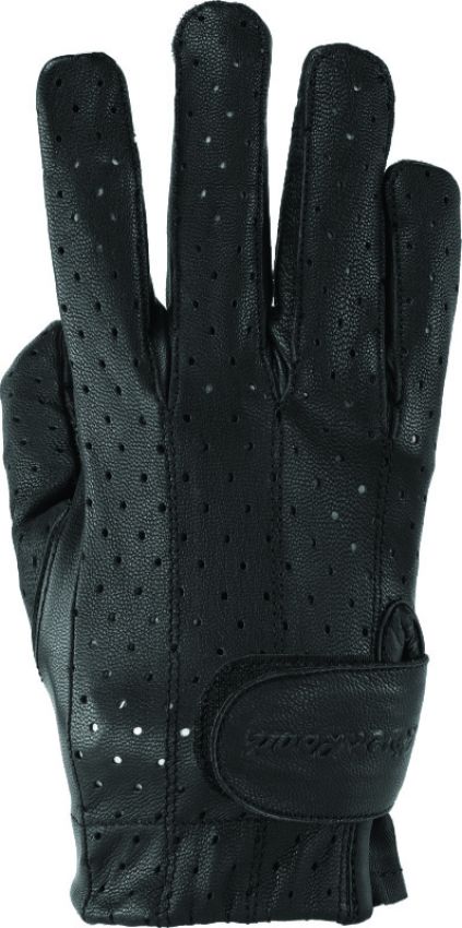 Kuryakyn 094502 Leather By River Road Tucson Leather Perforated Gloves Black Womens - Medium