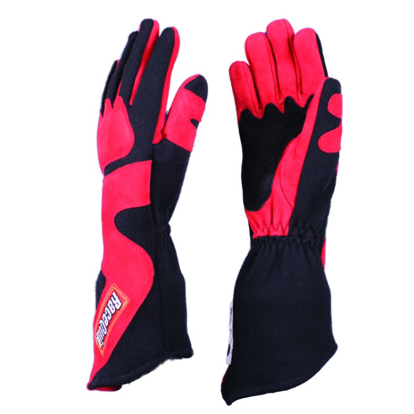 Racequip 358103 SFI-5 Red/Black Medium Long Angle Cut Glove