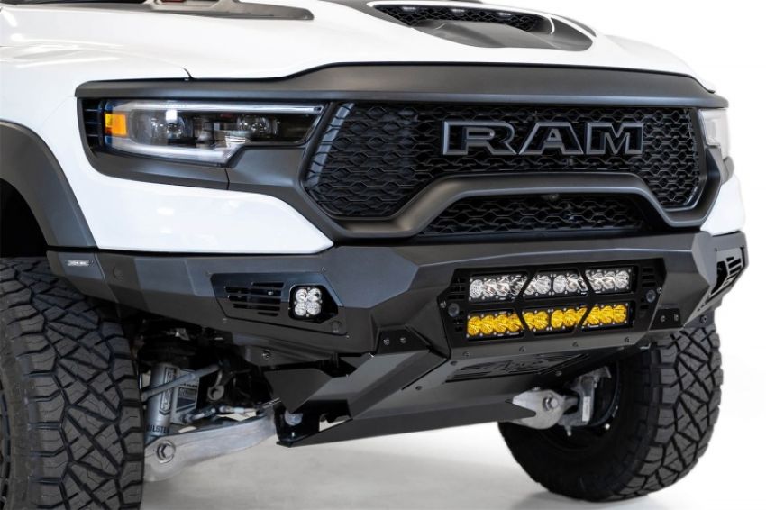 Addictive Desert Designs F620012140103 2021 Dodge RAM 1500 TRX Bomber Front Bumper (20in Lights)