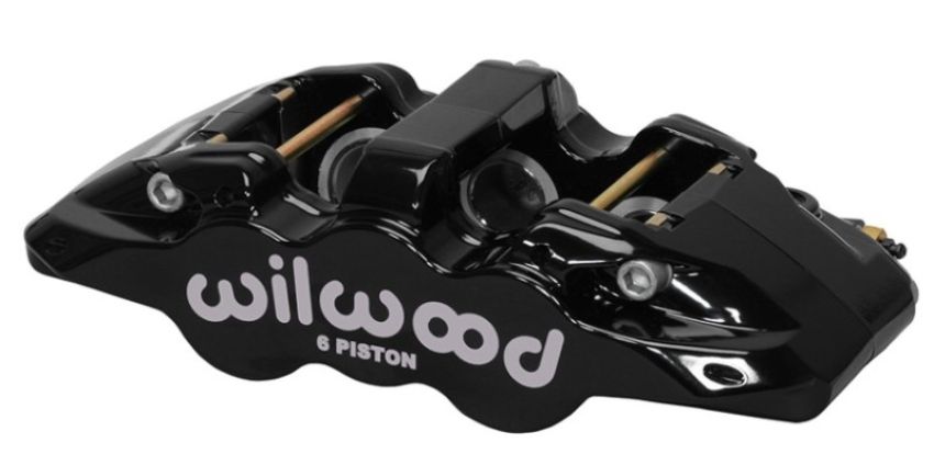 Wilwood 120-13293-BK Caliper-Aero6-R/H - Black 1.75/1.38/1.38in Pistons 1.25in Disc
