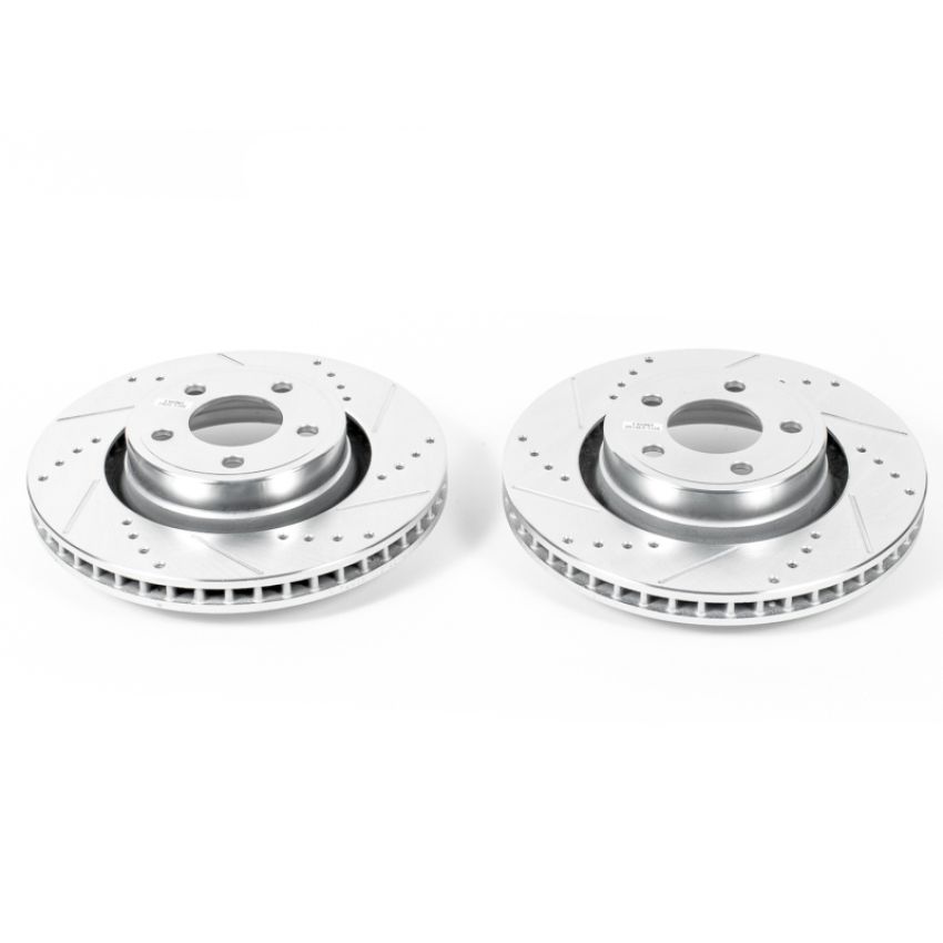PowerStop AR85158XPR PowerStop Evolution Performance Drilled, Slotted & Plated Brake Rotor Pair