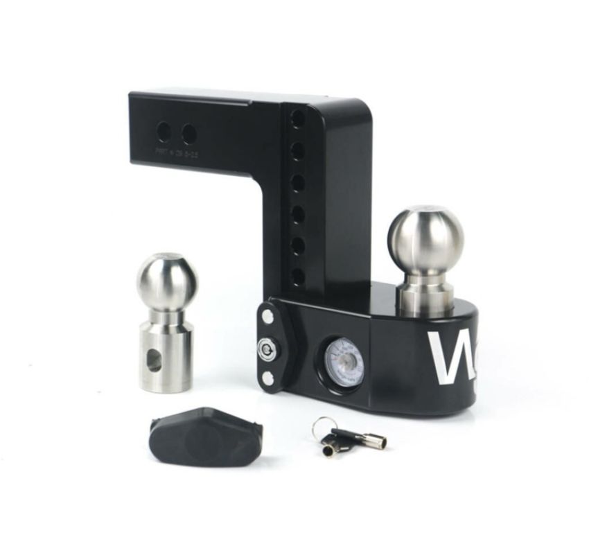 Weigh Safe WS8-2-CER-BLA 8in Drop Hitch w/ Built-in Scale & 2in Shank (8K/18.5K GTWR) w/WS05 - Black Cerakote