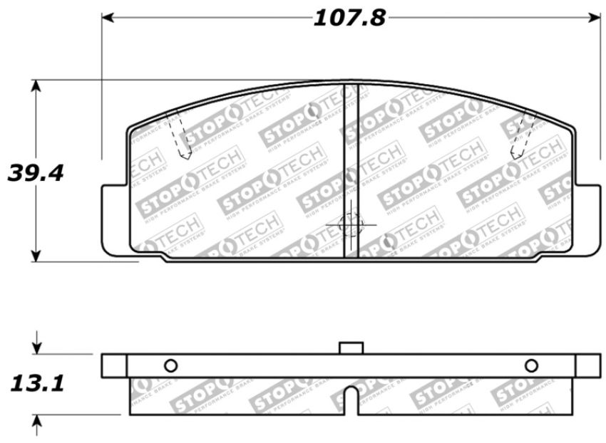 Stoptech 309.03320 Performance 89-95 Mazda RX7 / 03-05 Mazda 6 Rear Brake Pads
