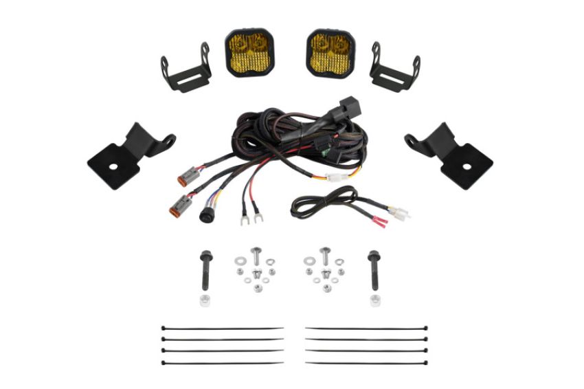 Diode Dynamics DD7849 14-18 Polaris RZR XP Stage Series SS3 A-Pillar Pod Kit - Pro Yellow Combo