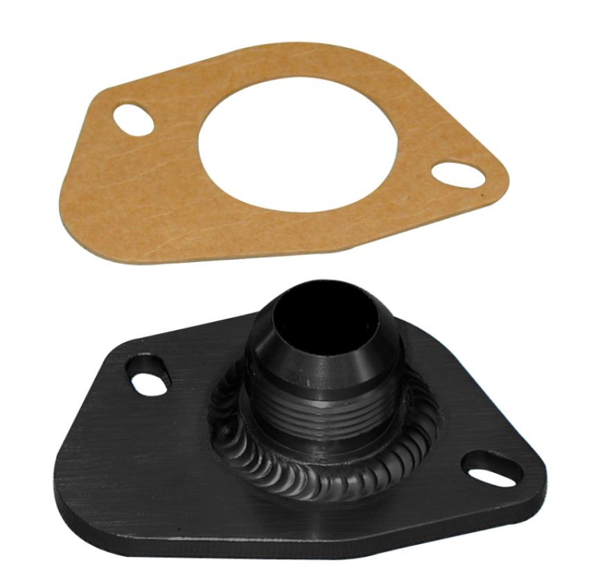 MOROSO MOR63455 SBF Bolt-On Alum. Water Outlet Neck w/-16an Ftng