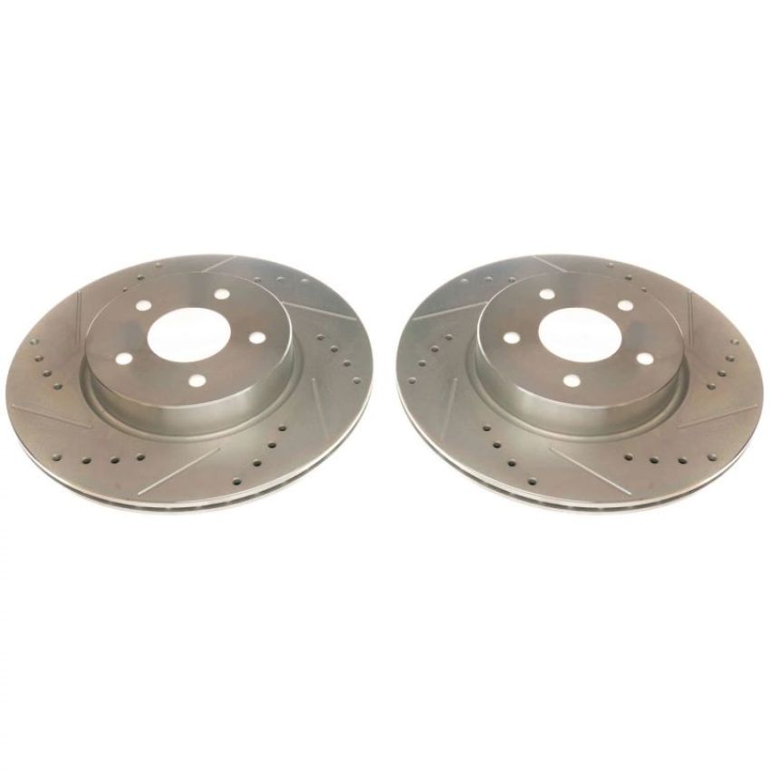 PowerStop JBR1775XPR PowerStop Evolution Performance Drilled, Slotted & Plated Brake Rotor Pair