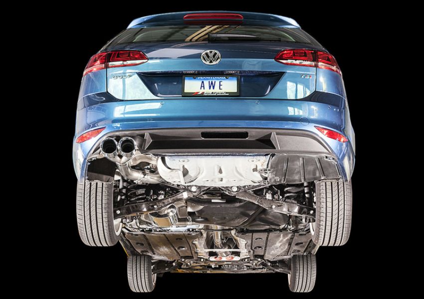 AWE Tuning 3015-22048 VW MK7 Golf SportWagen Touring Edition Exhaust w/Chrome Silver Tips (90mm)