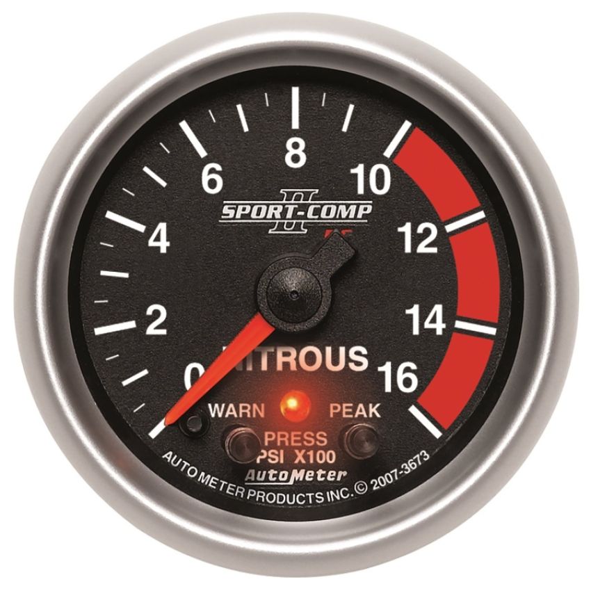 AutoMeter 3673 GAUGE, NITROUS PRESS, 2 1/16