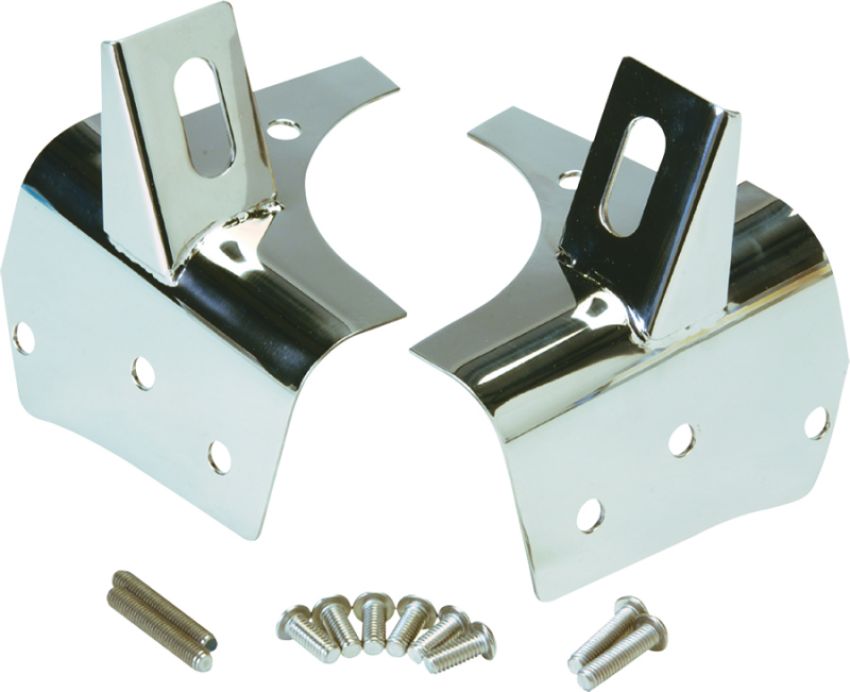 Kentrol 97-06 Jeep Wrangler TJ Light Bracket Pair - Polished Silver