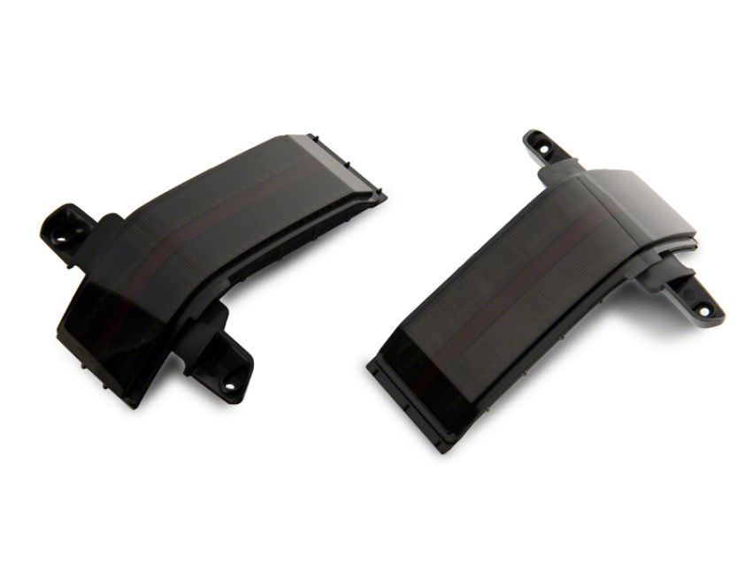 Raxiom S127430 14-19 Chevrolet Silverado Axial Series Dual-Row Amber LED Tow Mirror Lights- Smoked