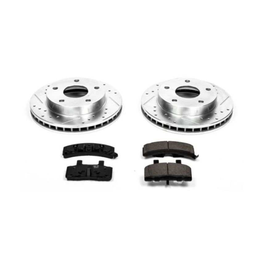 PowerStop K2126 Z23 Daily Driver Carbon-Fiber Ceramic Brake Pad and Drilled & Slotted Rotor Kit