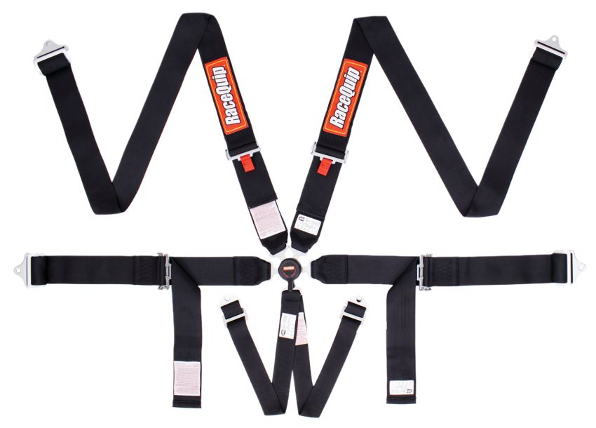 RACEQUIP RQP744004 6pt Harness Camlock SFI P/U Sportsman Black