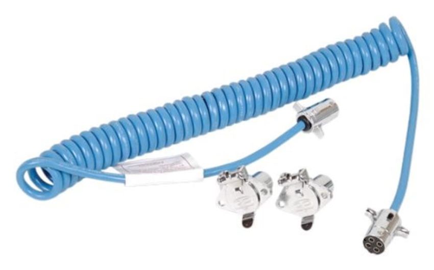 Demco 9523004 4-Way Auxiliary Coiled Lighting Cable