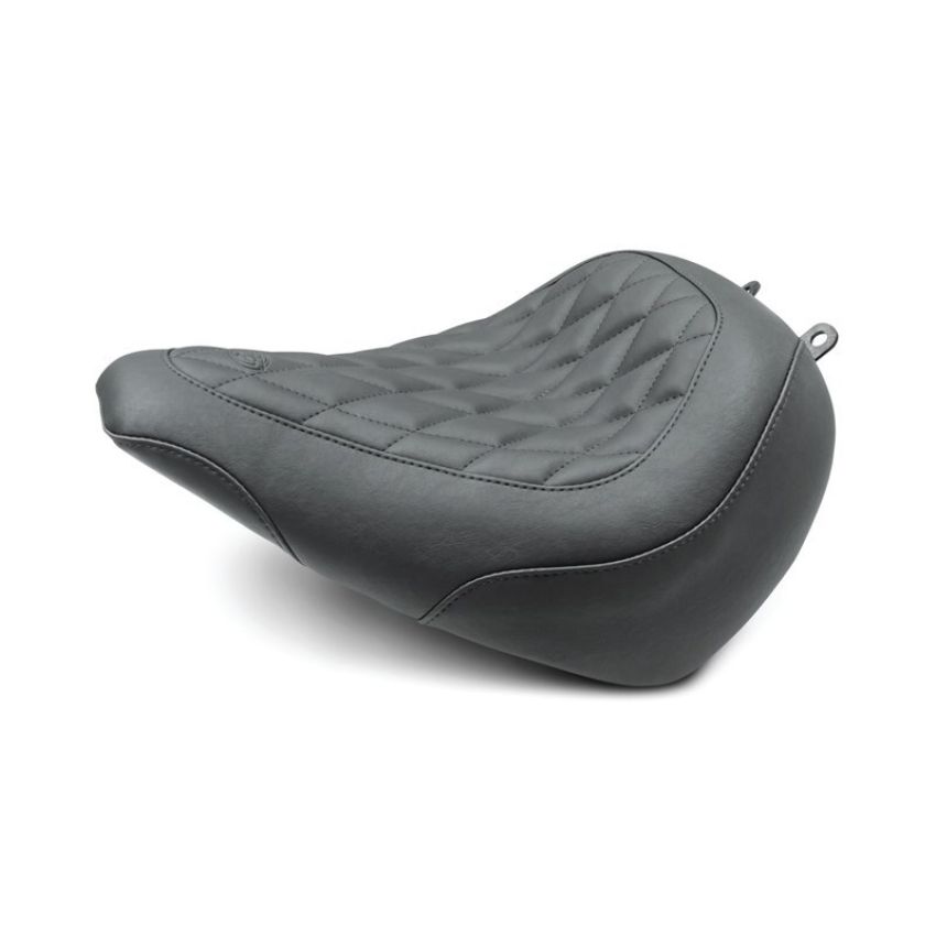 Mustang Motorcycle 83062 Mustang 18-21 Harley Breakout Wide Tripper Solo Seat Diamond Stitch - Black