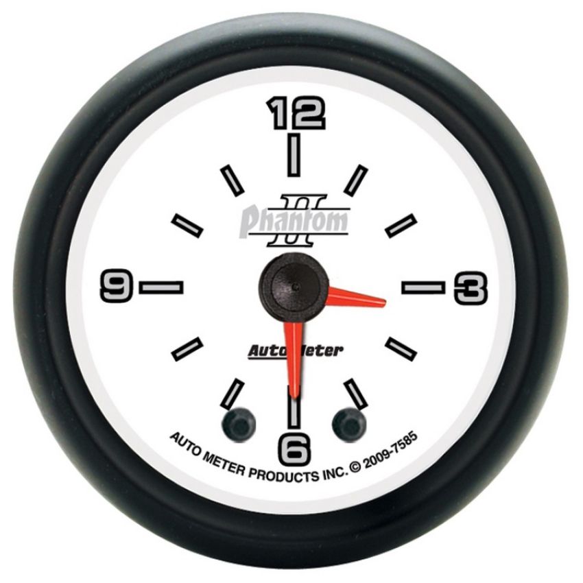 AutoMeter 7585 GAUGE, CLOCK, 2 1/16
