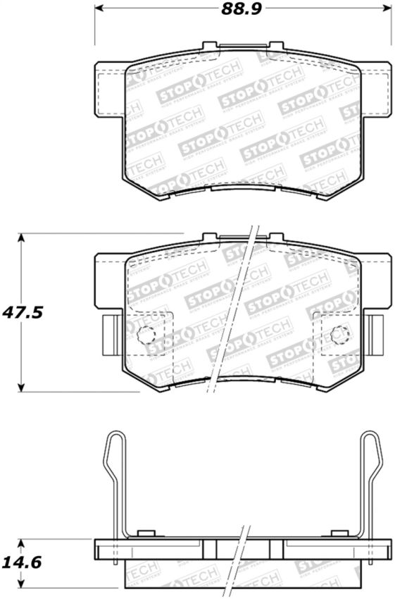 Stoptech 308.05361 Street Brake Pads - Front