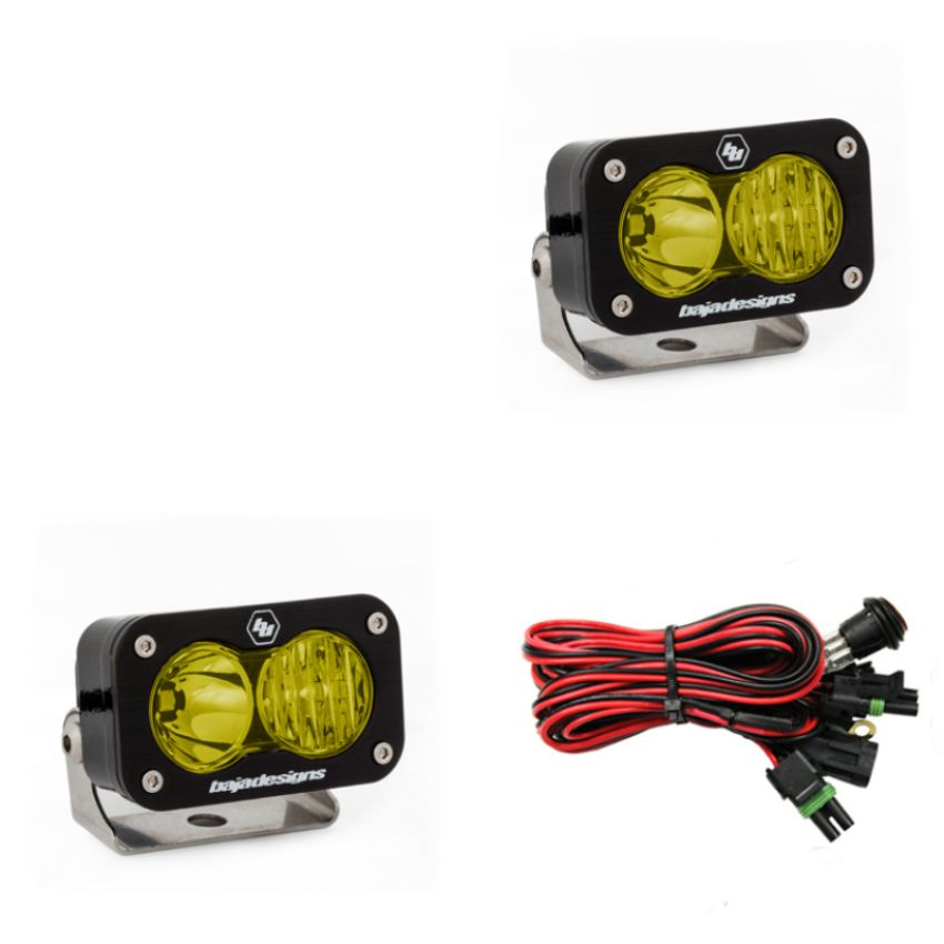Baja Designs 487813 S2 Pro Black LED Auxiliary Light Pod Pair