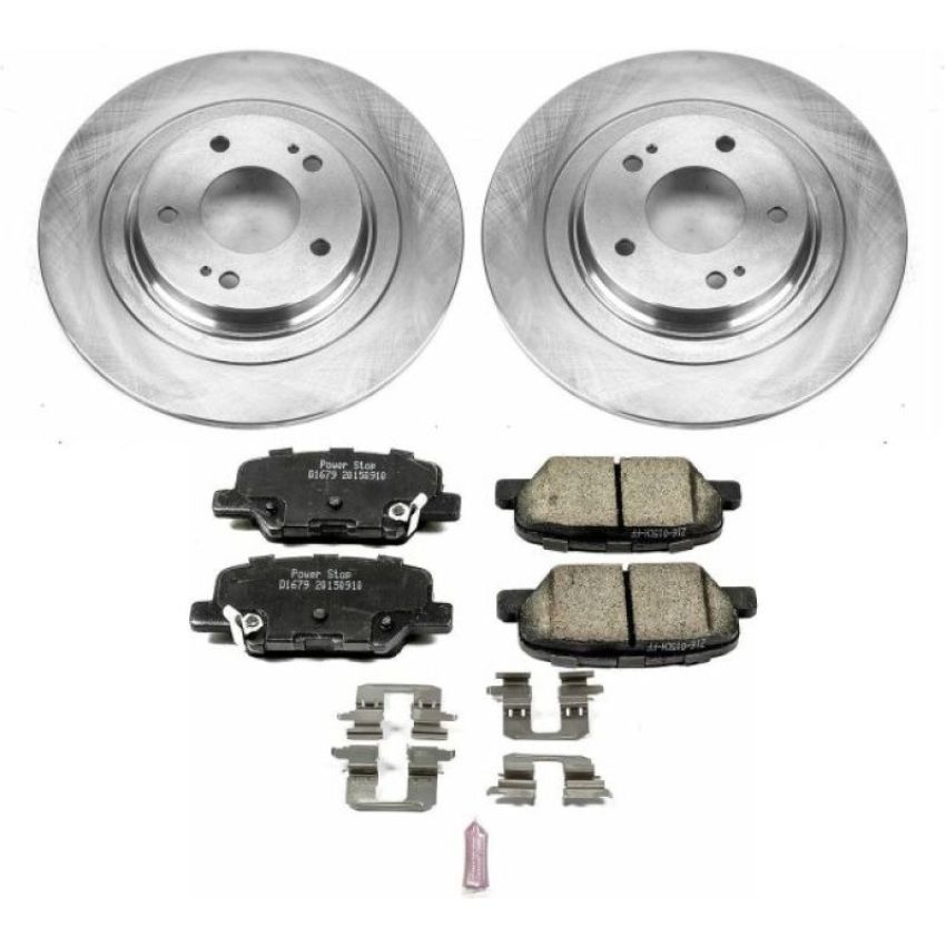 PowerStop KOE6976 OE Stock Replacement Low-Dust Ceramic Brake Pad and Rotor Kit