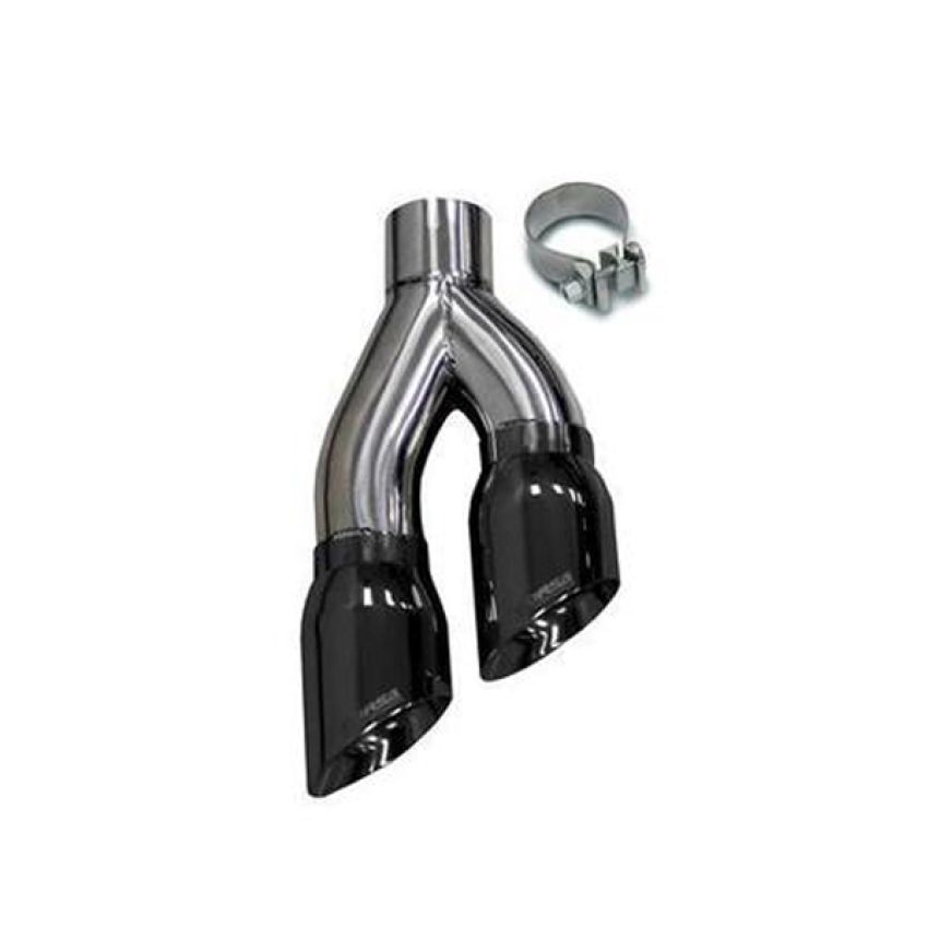 Corsa Performance 14031BLK Twin 4.0in. Side Swept Black PVD Pro-Series Tip Kit (Clamp Included)