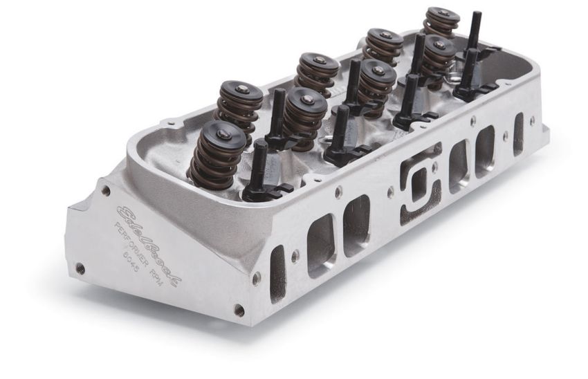Edelbrock 60455 Cylinder Head BBC Performer RPM Oval Port for Hydraulic Roller Cam Natural Finish (Ea)