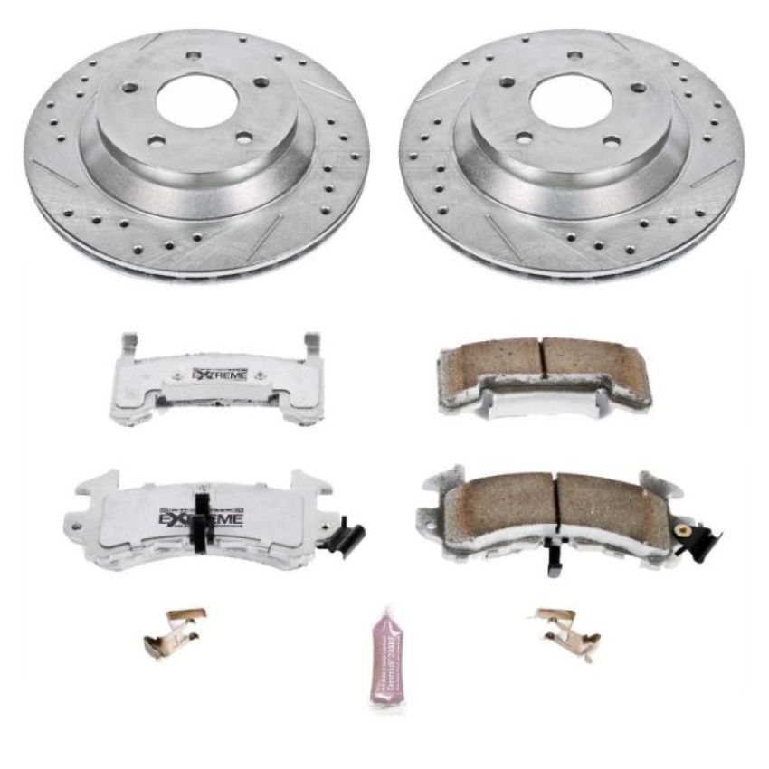 PowerStop K1517-26 Z26 Street Performance Ceramic Brake Pad and Drilled & Slotted Rotor Kit