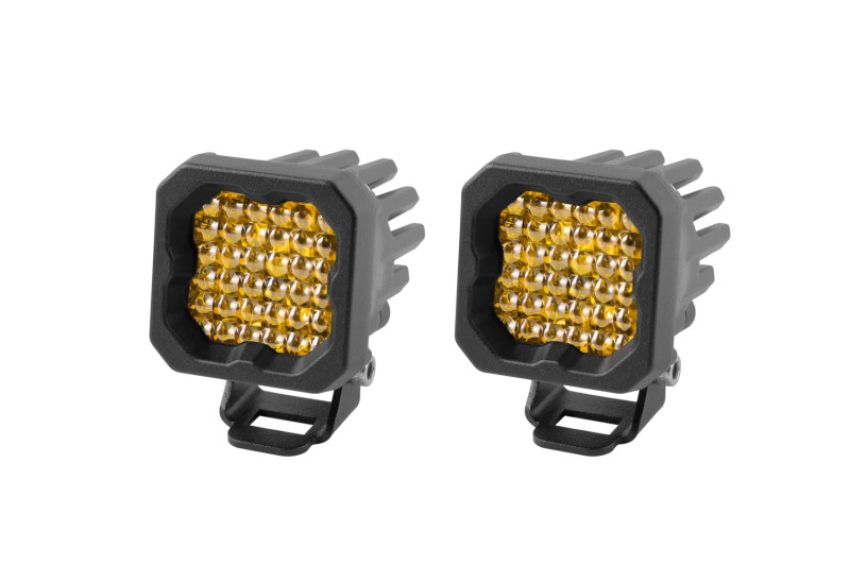 Diode Dynamics DD6463P Stage Series C1 LED Pod Pro - Yellow Flood Standard ABL (Pair)