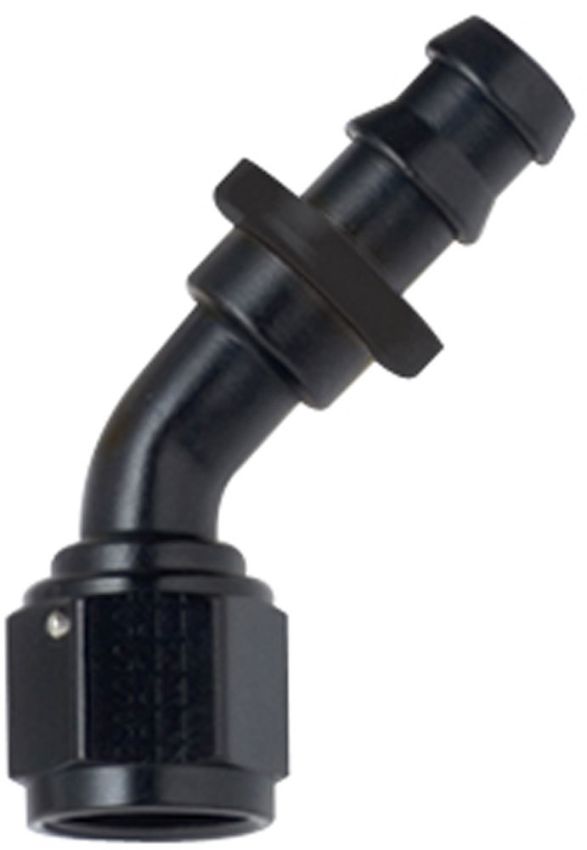 FRAGOLA FRG204510-BL Hose Fitting #10 45 Deg Push Lock Black