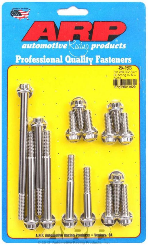 ARP ARP454-1503 SBF S/S T/C & W/P Bolt Kit 12pt.