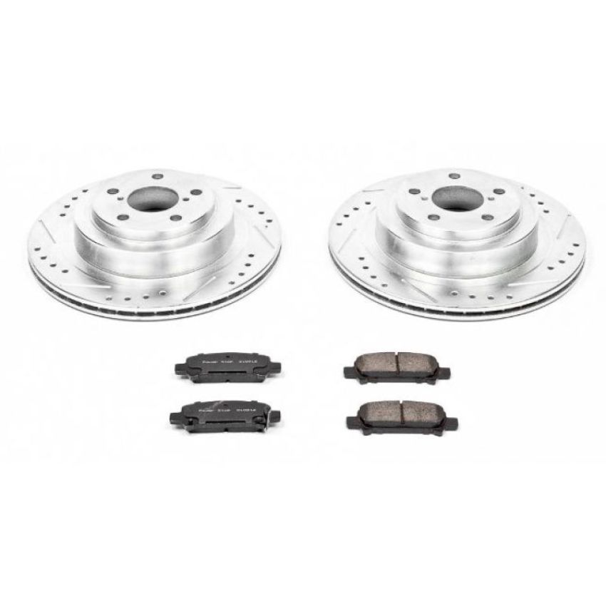 PowerStop K219 Z23 Daily Driver Carbon-Fiber Ceramic Brake Pad and Drilled & Slotted Rotor Kit