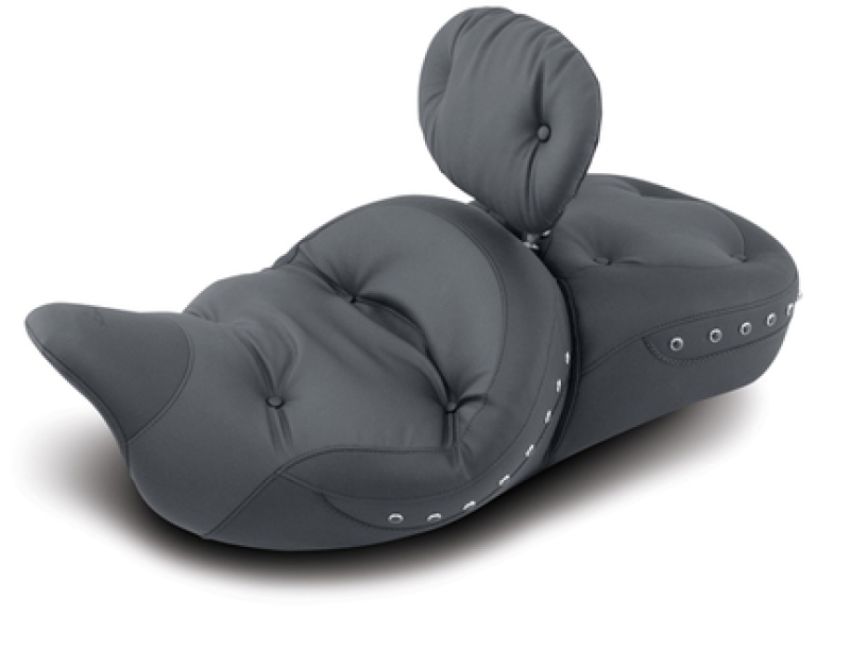 Mustang Motorcycle 79609 Mustang 08-21 Harley Electra Glide Std,Rd Glide,Rd King,Str Glide Touring 1PC Seat Blk Pearls- Black