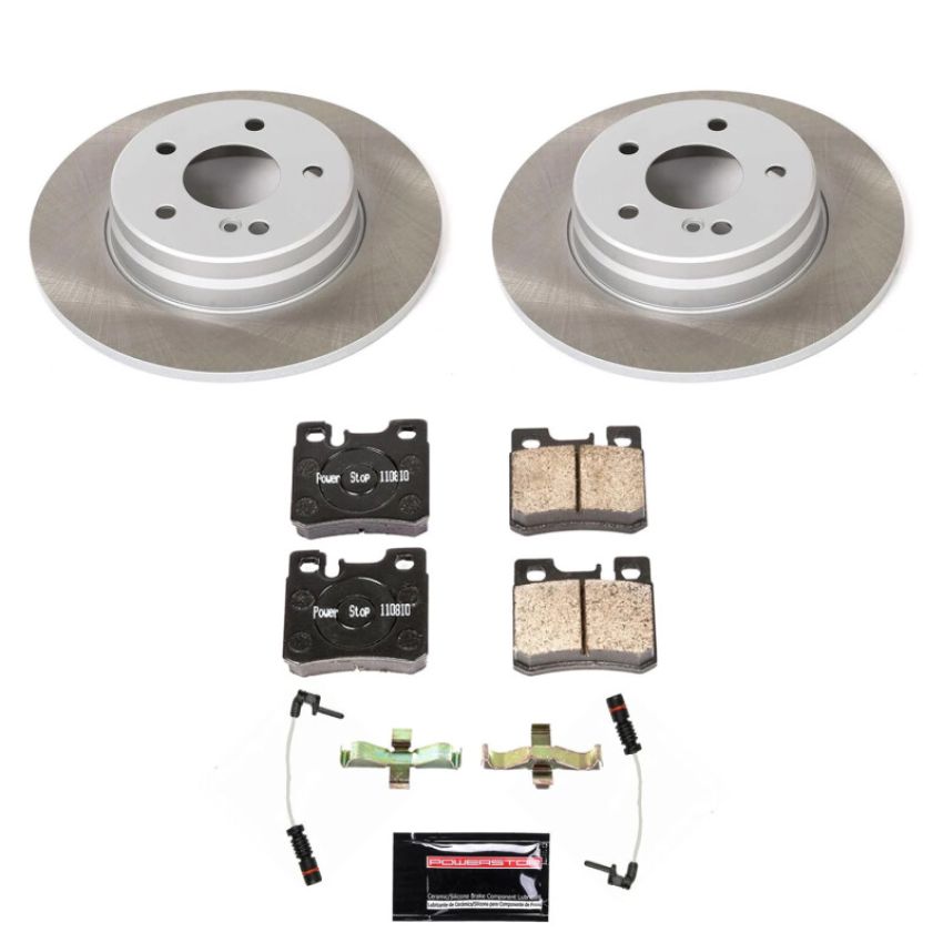 PowerStop SC6340 Semi-Coated Rotor and Low-Dust Ceramic Brake Pad Kit