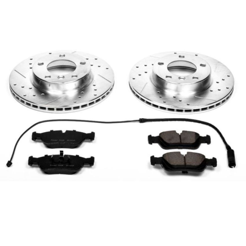 PowerStop K496 Z23 Daily Driver Carbon-Fiber Ceramic Brake Pad and Drilled & Slotted Rotor Kit