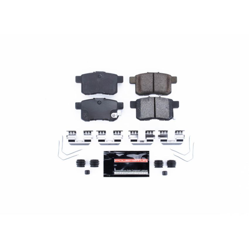 PowerStop Z23-1451 PowerStop - Z23 Daily Driver Carbon-Fiber Ceramic Brake Pads with Hardware Kit