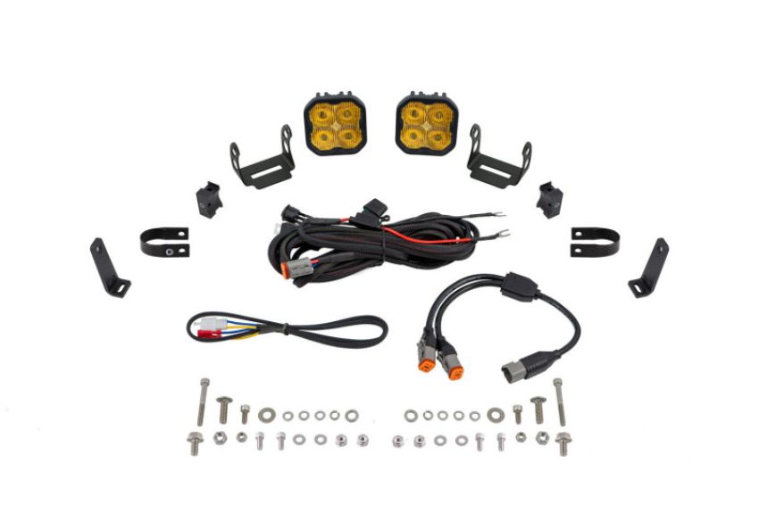 Diode Dynamics DD7697 SS3 LED Bumper 1 1/4 In Roll Bar Kit Max - Yellow SAE Fog (Pair)