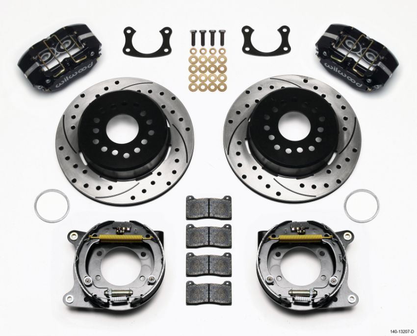 Wilwood 140-13207-D Dynapro Dust-Boot P/S Park Brake Kit Drilled New Big Ford 2.50in Offset