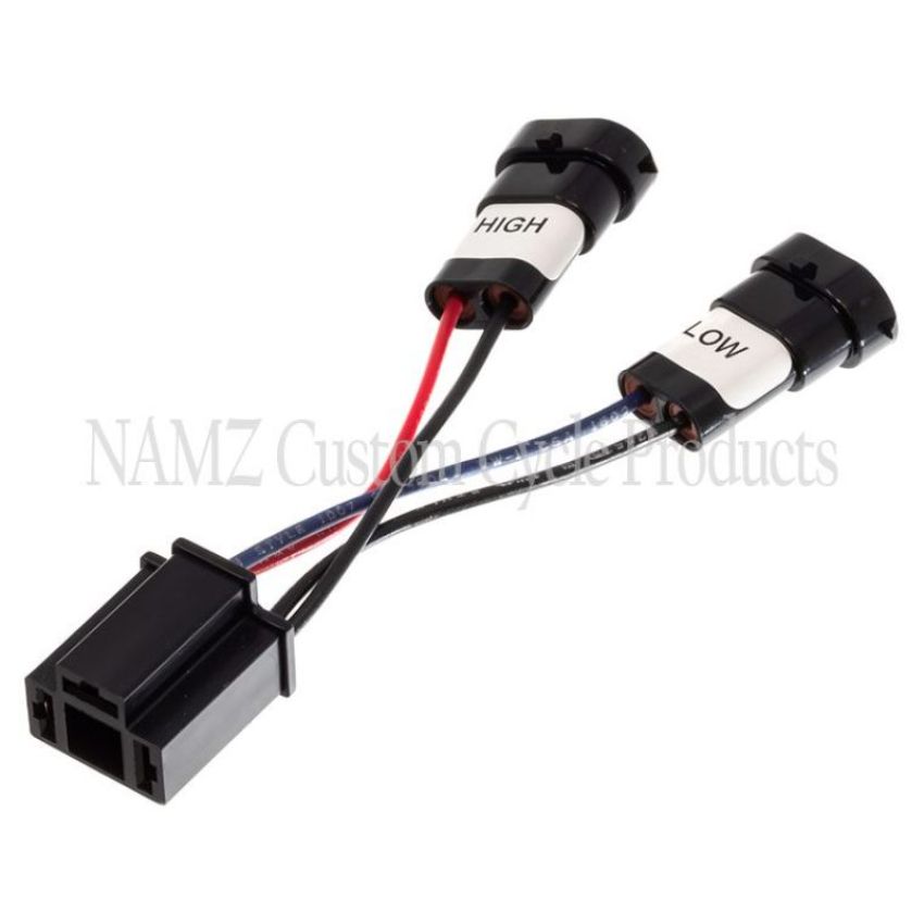 NAMZ NHAP-01 14-23 Road King Models Headlight Adapter Pigtail w/Mating H9 & H11 to H4 Connector