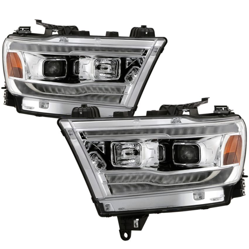 SPYDER 5087409 Projector Headlights - Sequential Turn Signal - Chrome