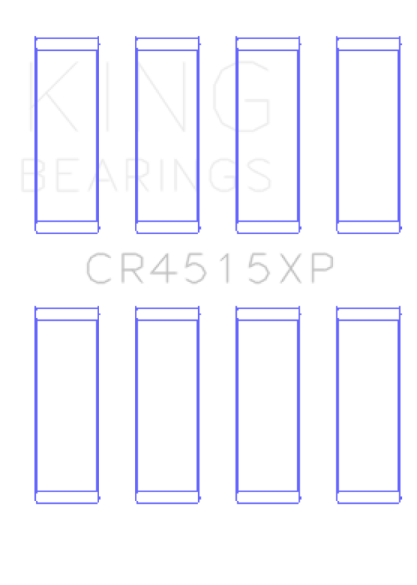 King Engine Bearings CR4515XP0.25 King Ford/Mazda Duratec 121ci 2.0L 16V (Size 0.25) Connecting Rod Bearings (Set of 4)