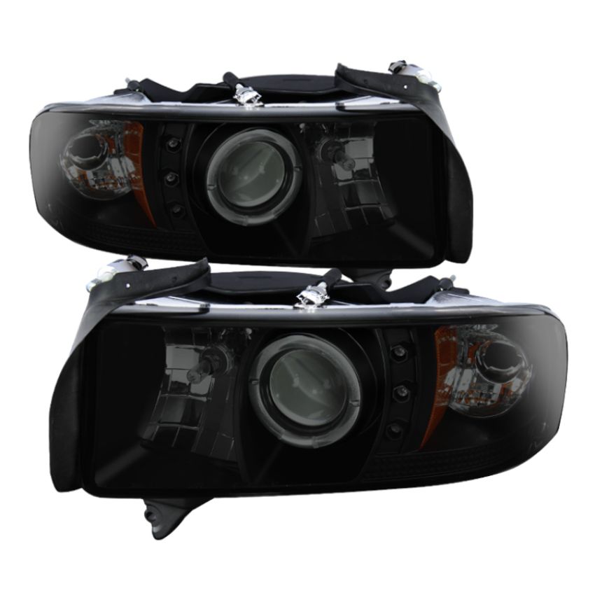 SPYDER 5078414 Projector Headlights - LED Halo - Black Smoke