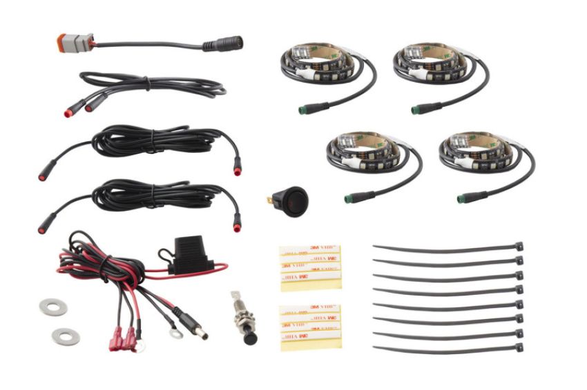 Diode Dynamics DD0444 RGBW Engine Bay Strip Kit 4pc Multicolor