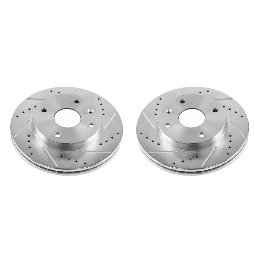 PowerStop JBR1509XPR PowerStop Evolution Performance Drilled, Slotted & Plated Brake Rotor Pair