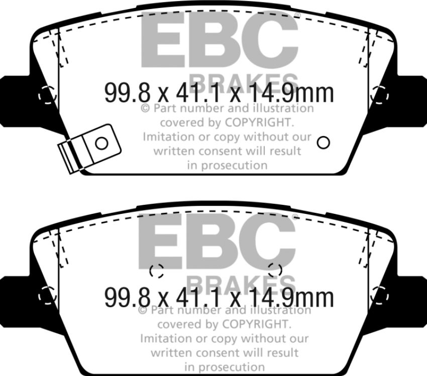 EBC Brakes DP33086C Redstuff Ceramic Low Dust Brake Pads
