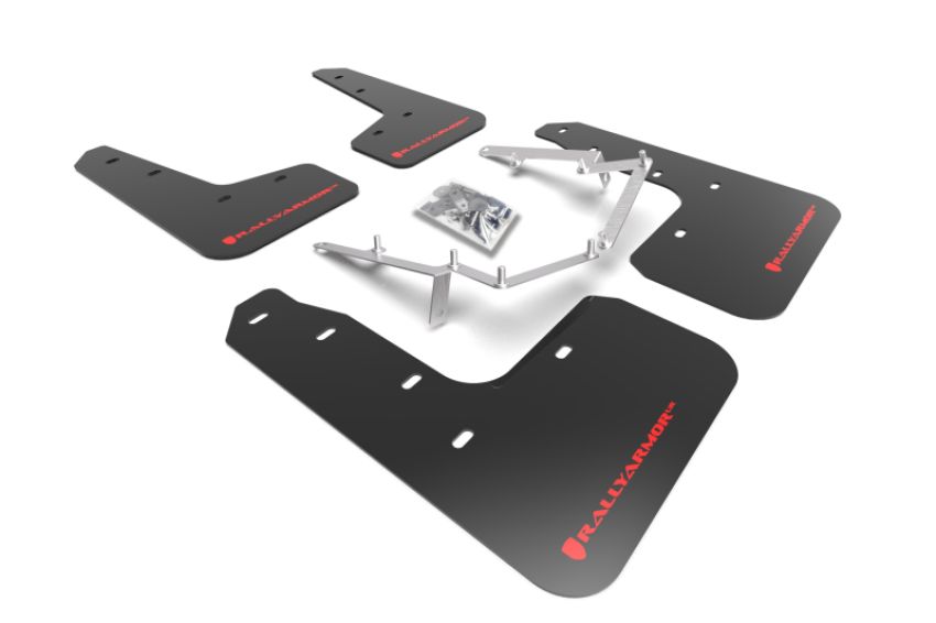 Rally Armor MF71-UR-BLK/RD Black Mud Flap/Red Logo